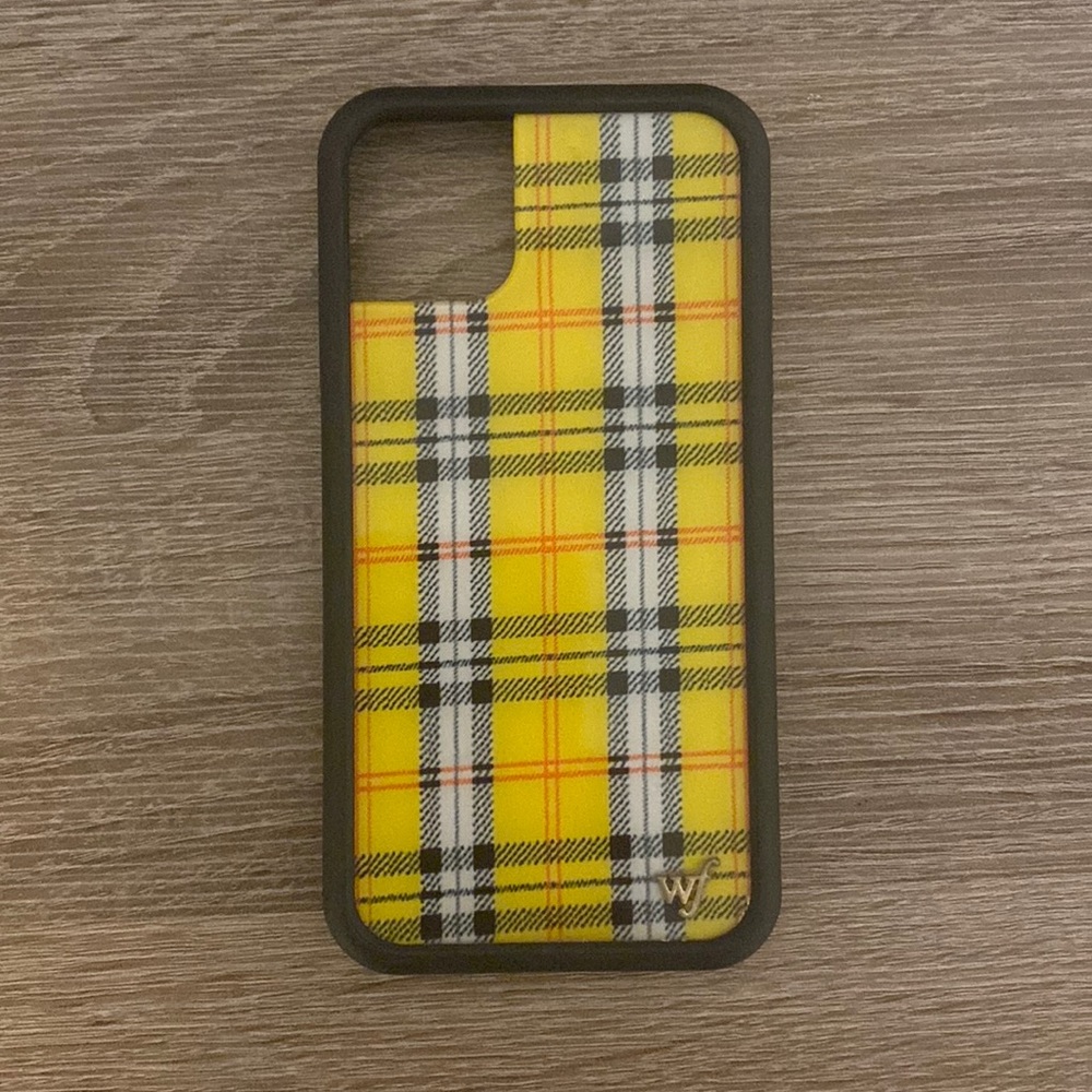 Yellow plaid iPhone 11 wildflower case
